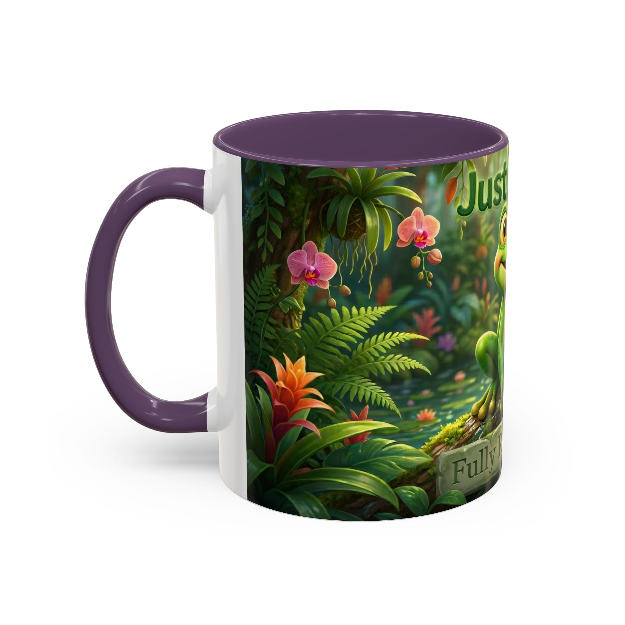 Just Frog It Coffee Mug — Faith-Inspired Cute Frog Accent Mug (11/15oz)