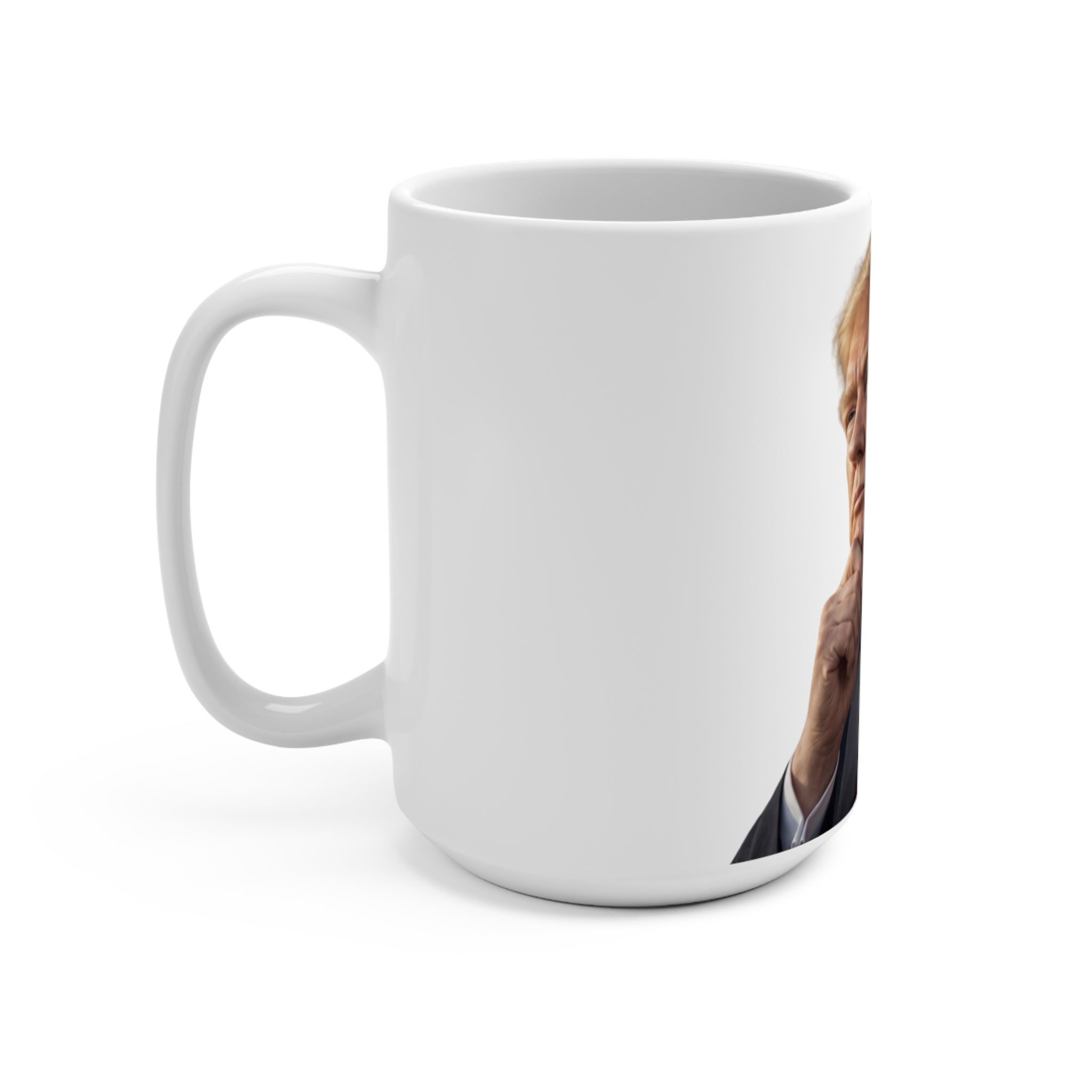 Patriotic Leader & Bald Eagle Ceramic Mug — 15 oz