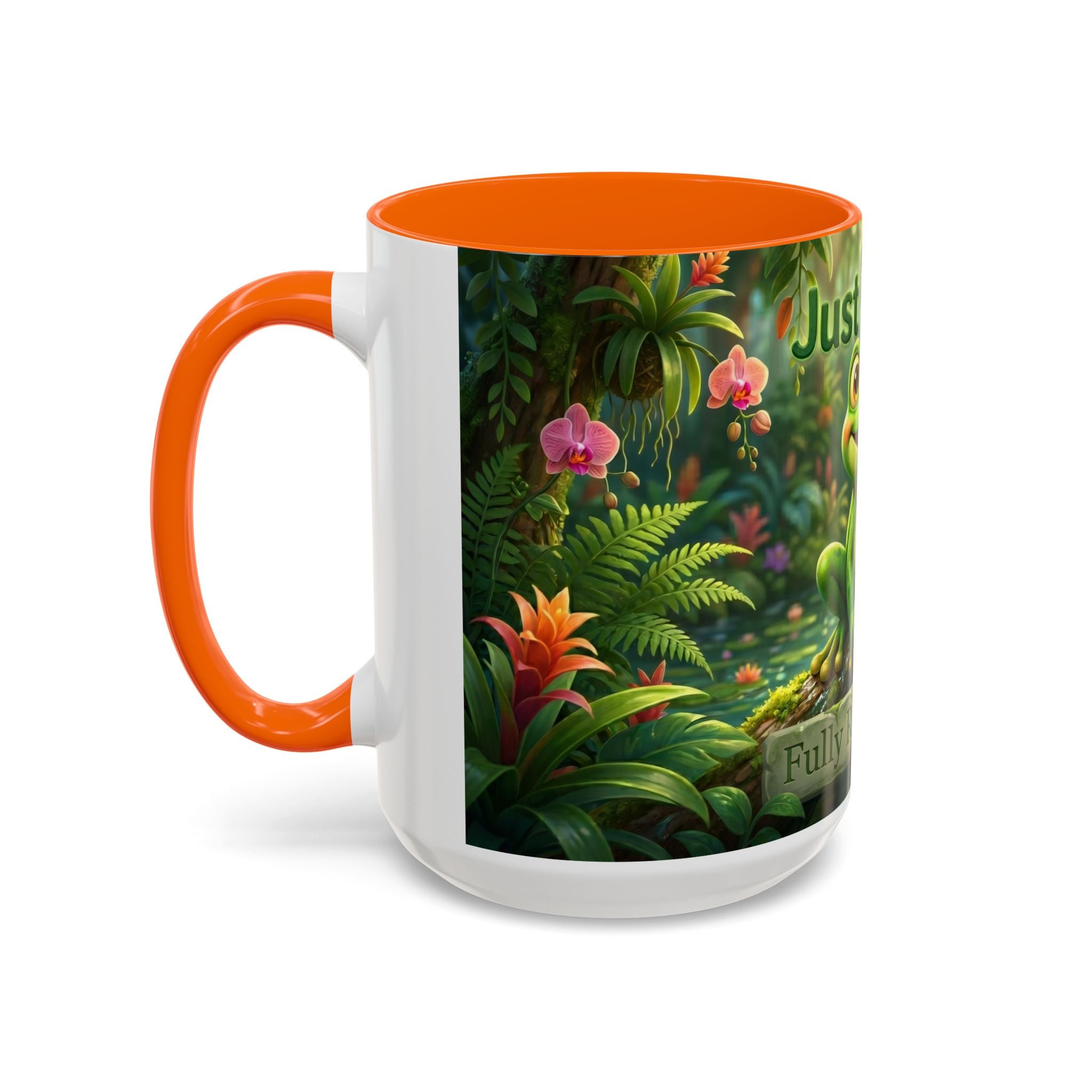 Just Frog It Coffee Mug — Faith-Inspired Cute Frog Accent Mug (11/15oz)