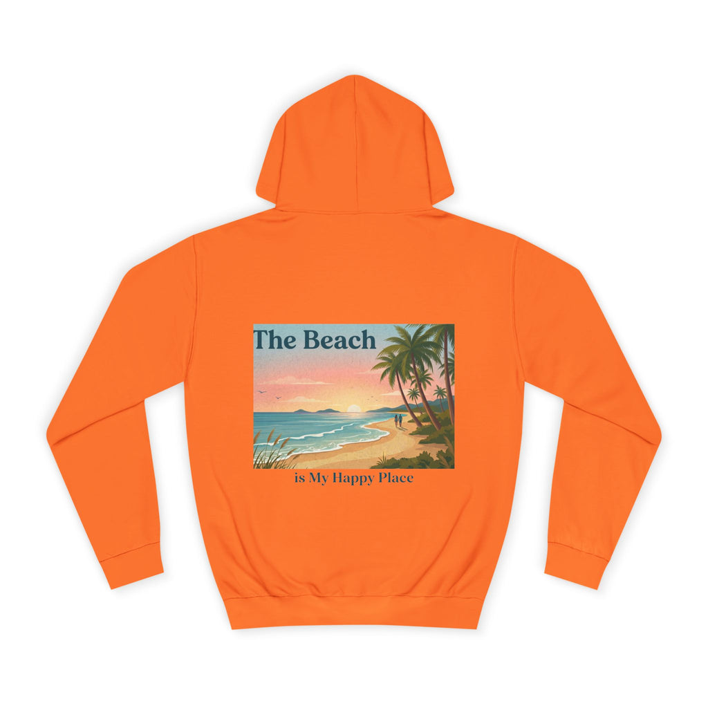 Beach Scene Hoodie — "The Beach" Retro Sunset Palm Design