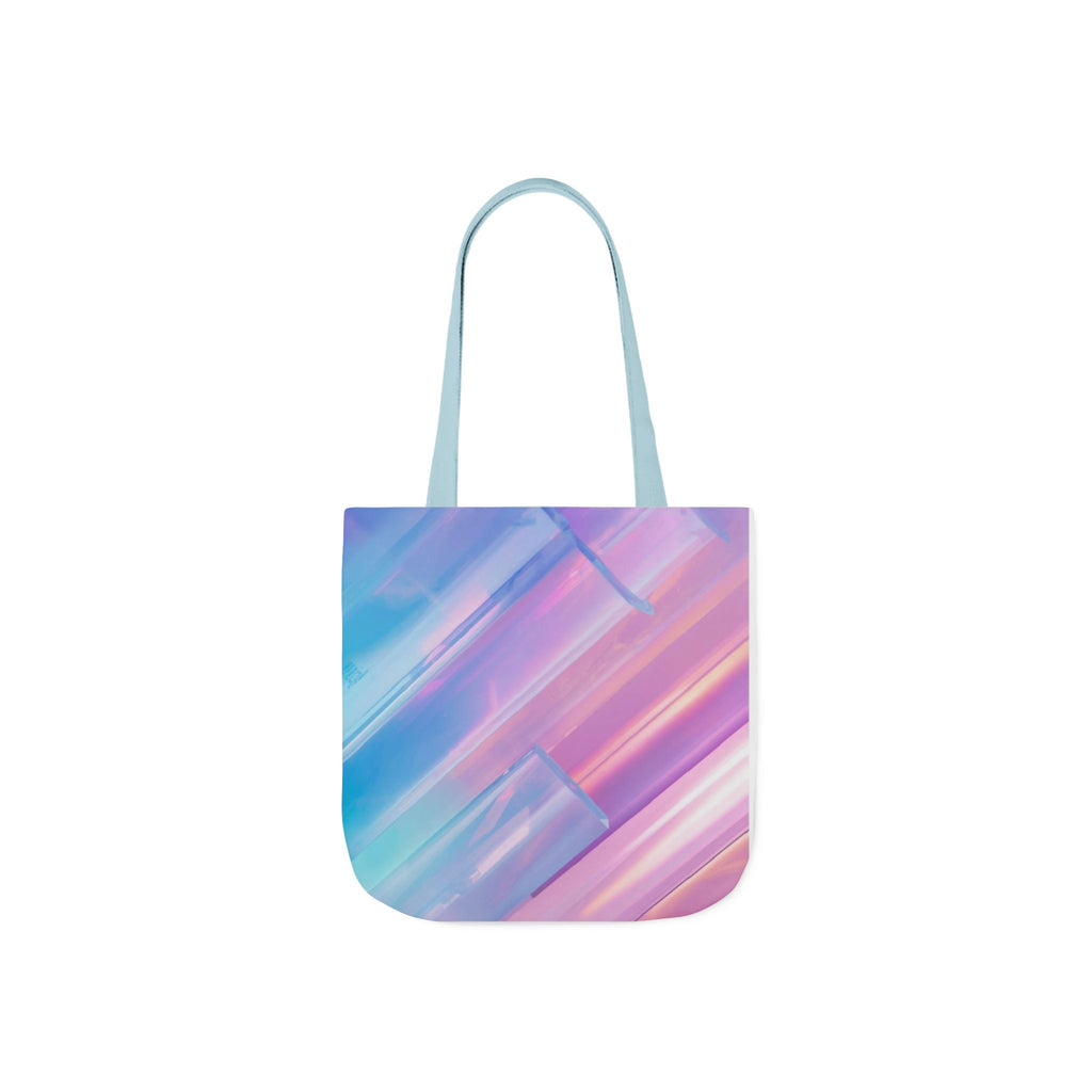 Pastel Brushstroke Canvas Tote — Colorful Abstract Shoulder Bag