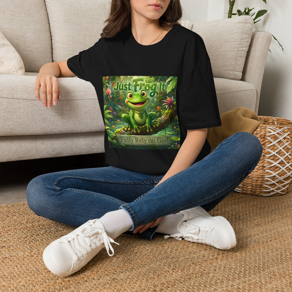 Just Frog It T-Shirt — Cute Frog Graphic Tee ("Just Frog It")