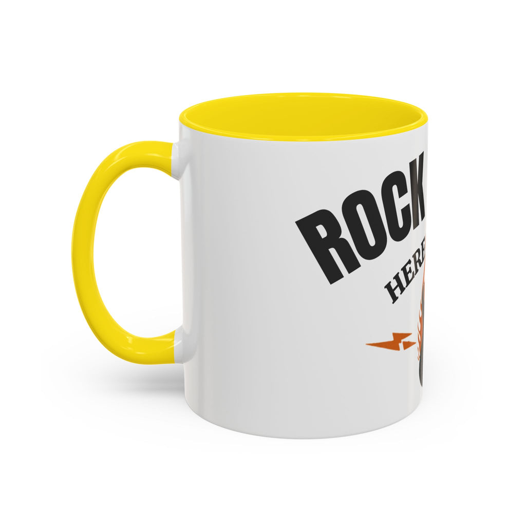 Rock & Roll Coffee Mug – "Here to Stay" Accent Ceramic Mug (11/15oz)