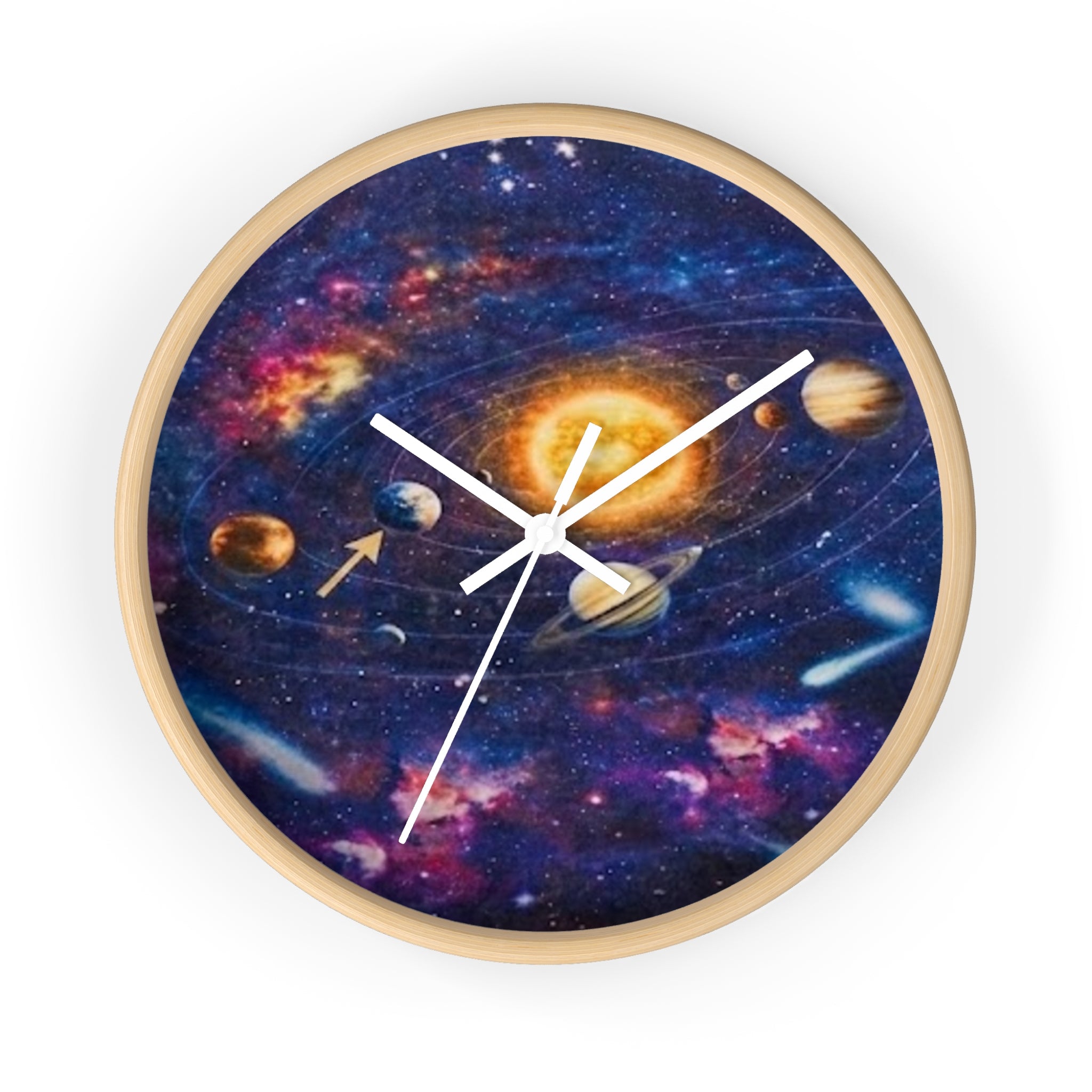 Galaxy Solar System Wall Clock — Decorative Space-Themed Clock for Kids & Sci‑Fi Fans