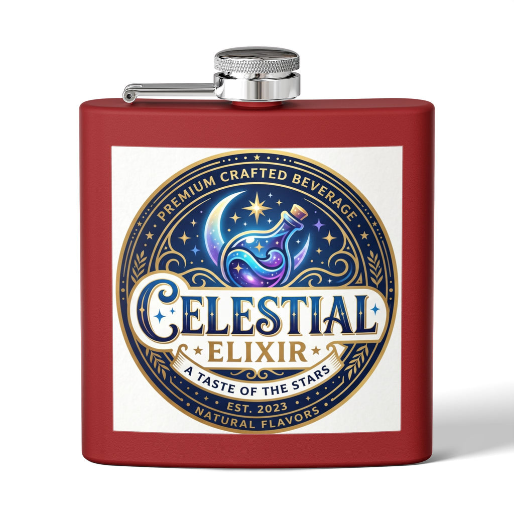Flask — Celestial Elixir Stainless Steel 6oz Hip Flask