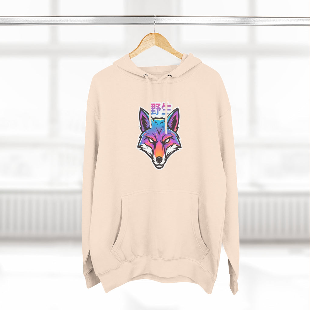 Neon Fox Hoodie — Vibrant Rainbow Fox Head Pullover