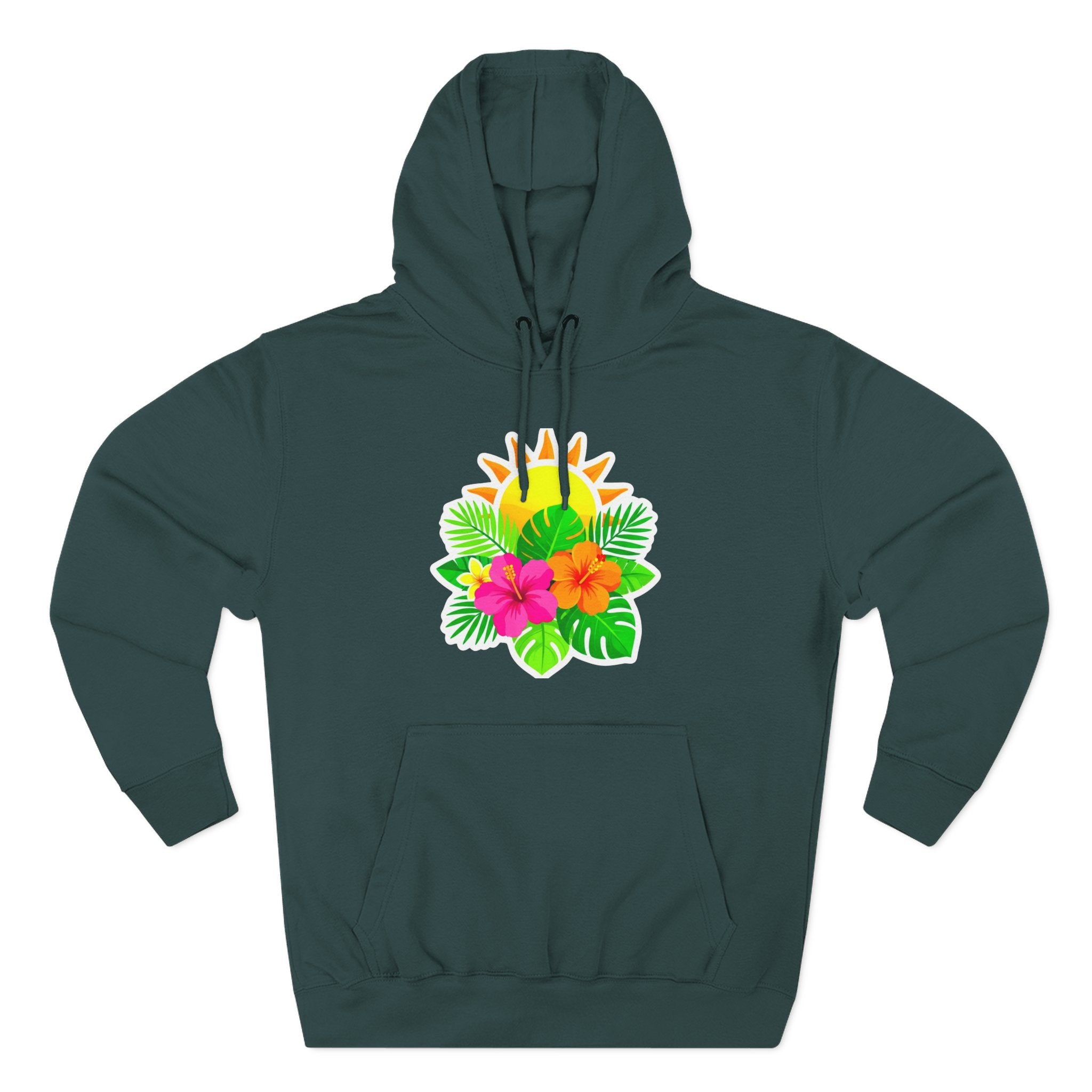 Tropical Hibiscus Hoodie — Sun & Palm Floral Pullover