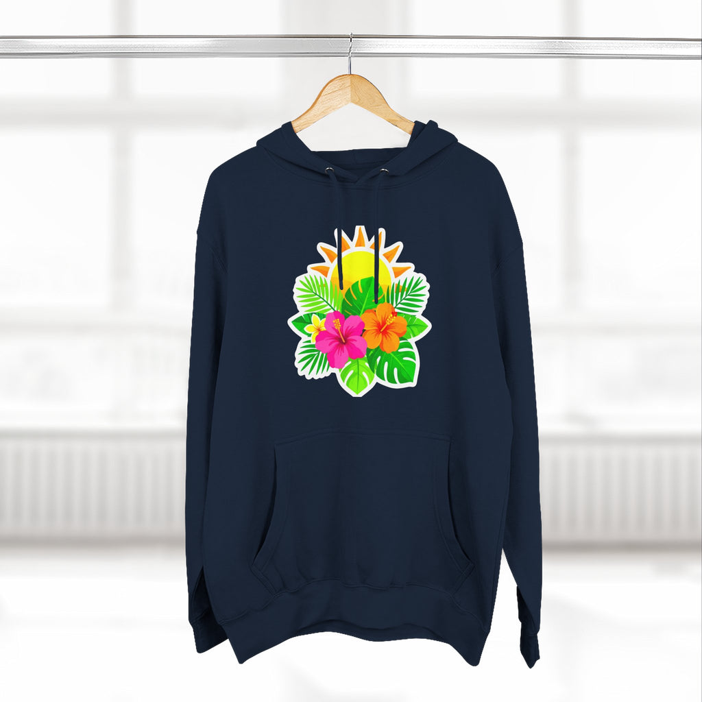 Tropical Hibiscus Hoodie — Sun & Palm Floral Pullover