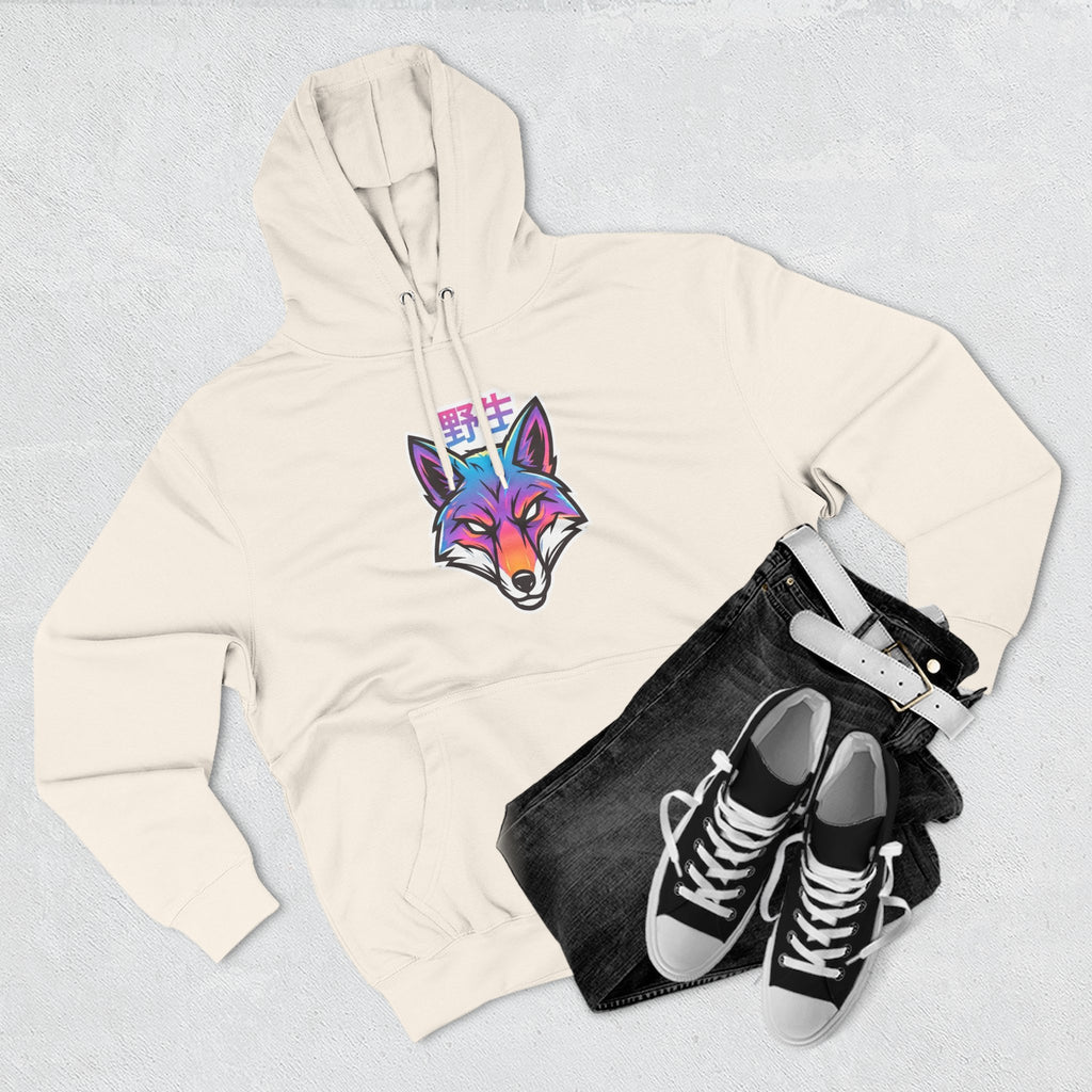 Neon Fox Hoodie — Vibrant Rainbow Fox Head Pullover