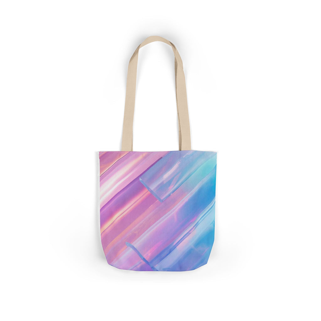 Pastel Brushstroke Canvas Tote — Colorful Abstract Shoulder Bag