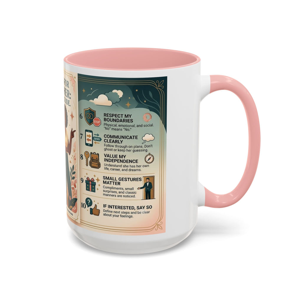Coffee Mug - “10 Rules for Dating Her: A Modern Guide” Accent Ceramic Mug