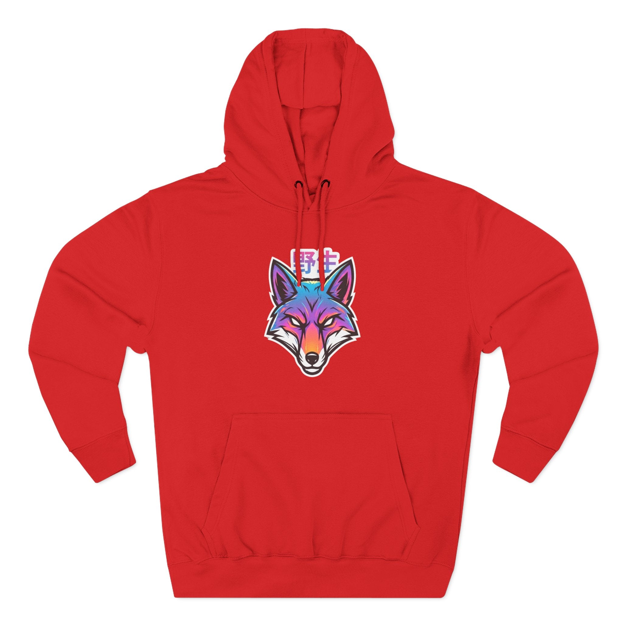 Neon Fox Hoodie — Vibrant Rainbow Fox Head Pullover