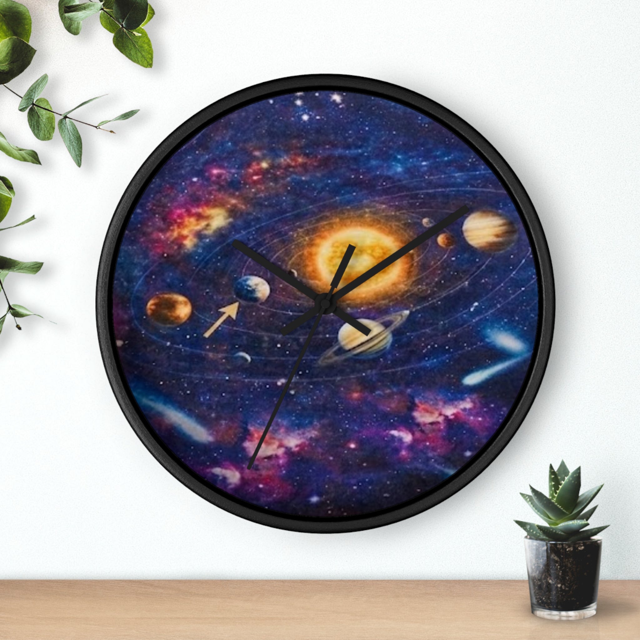 Galaxy Solar System Wall Clock — Decorative Space-Themed Clock for Kids & Sci‑Fi Fans