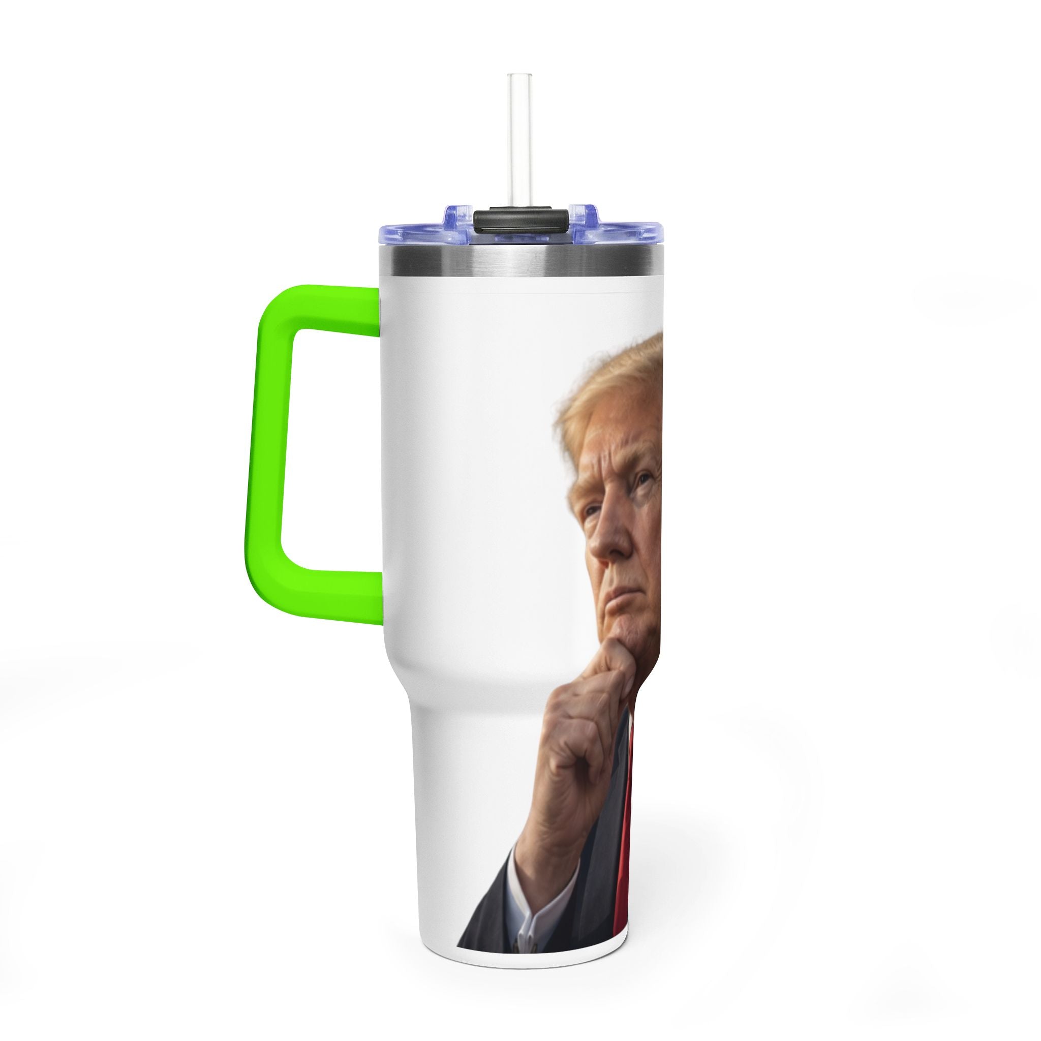40oz Vacuum Tumbler — Thoughtful Portrait Travel Mug