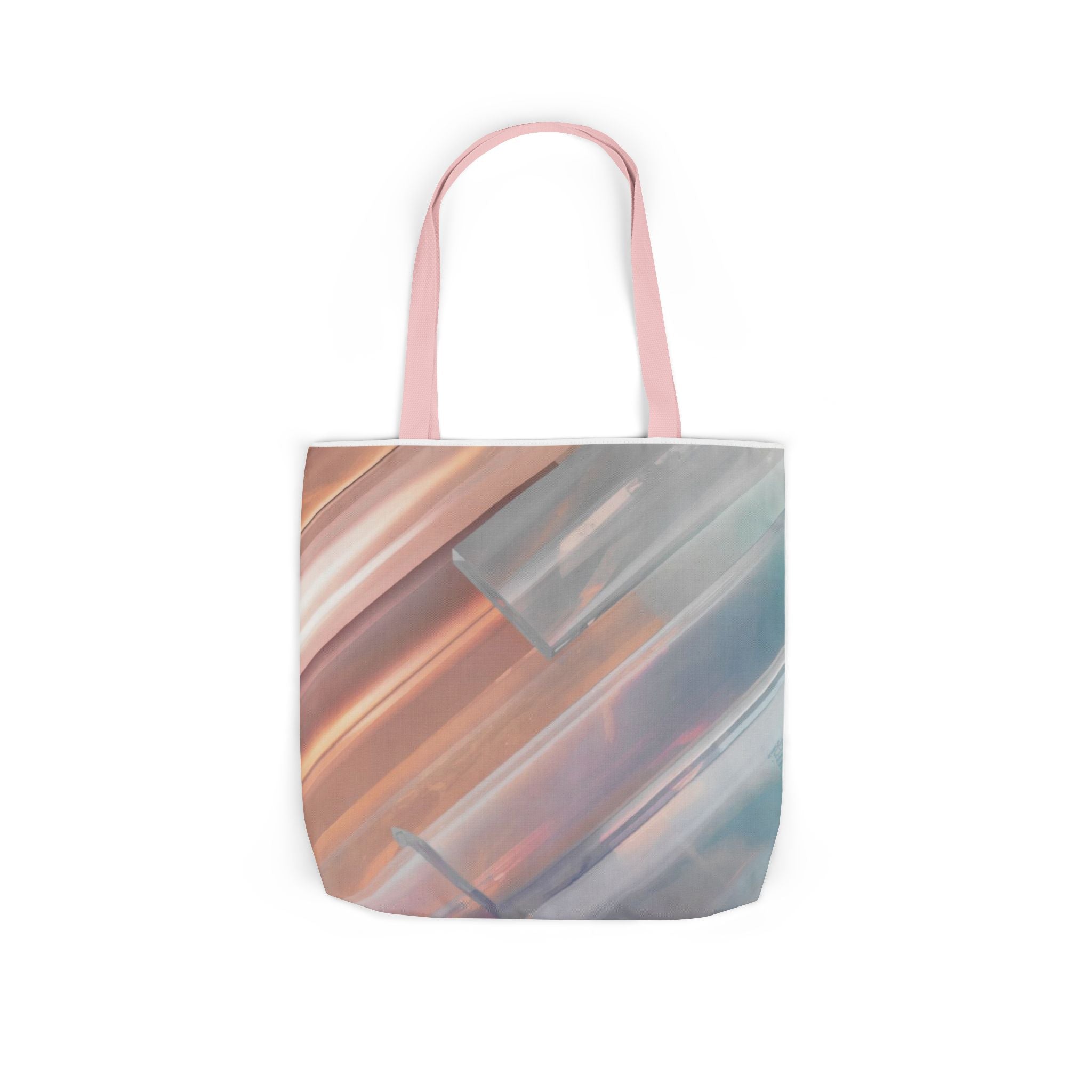 Abstract Pastel Brushstroke Canvas Tote — Artistic Watercolor Shoulder Bag