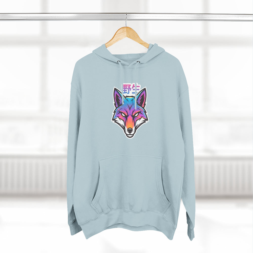 Neon Fox Hoodie — Vibrant Rainbow Fox Head Pullover