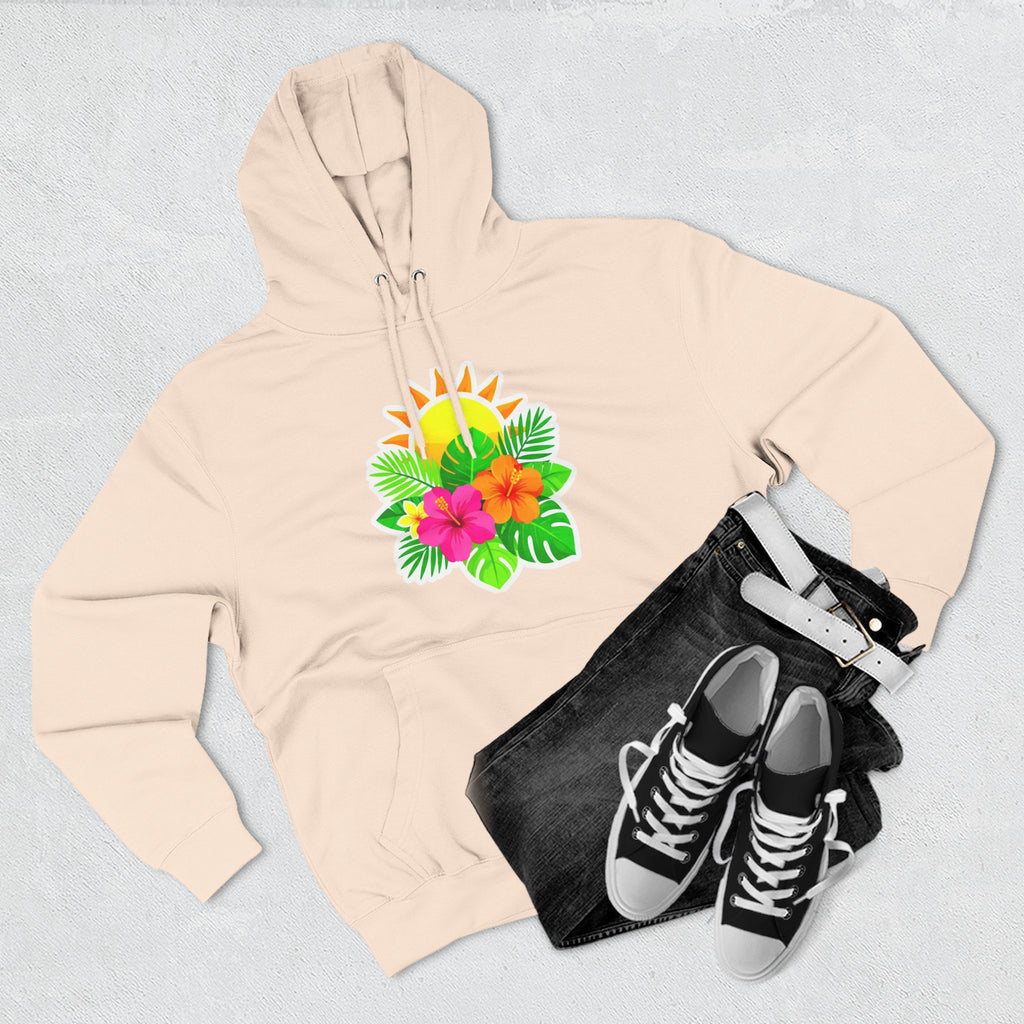 Tropical Hibiscus Hoodie — Sun & Palm Floral Pullover