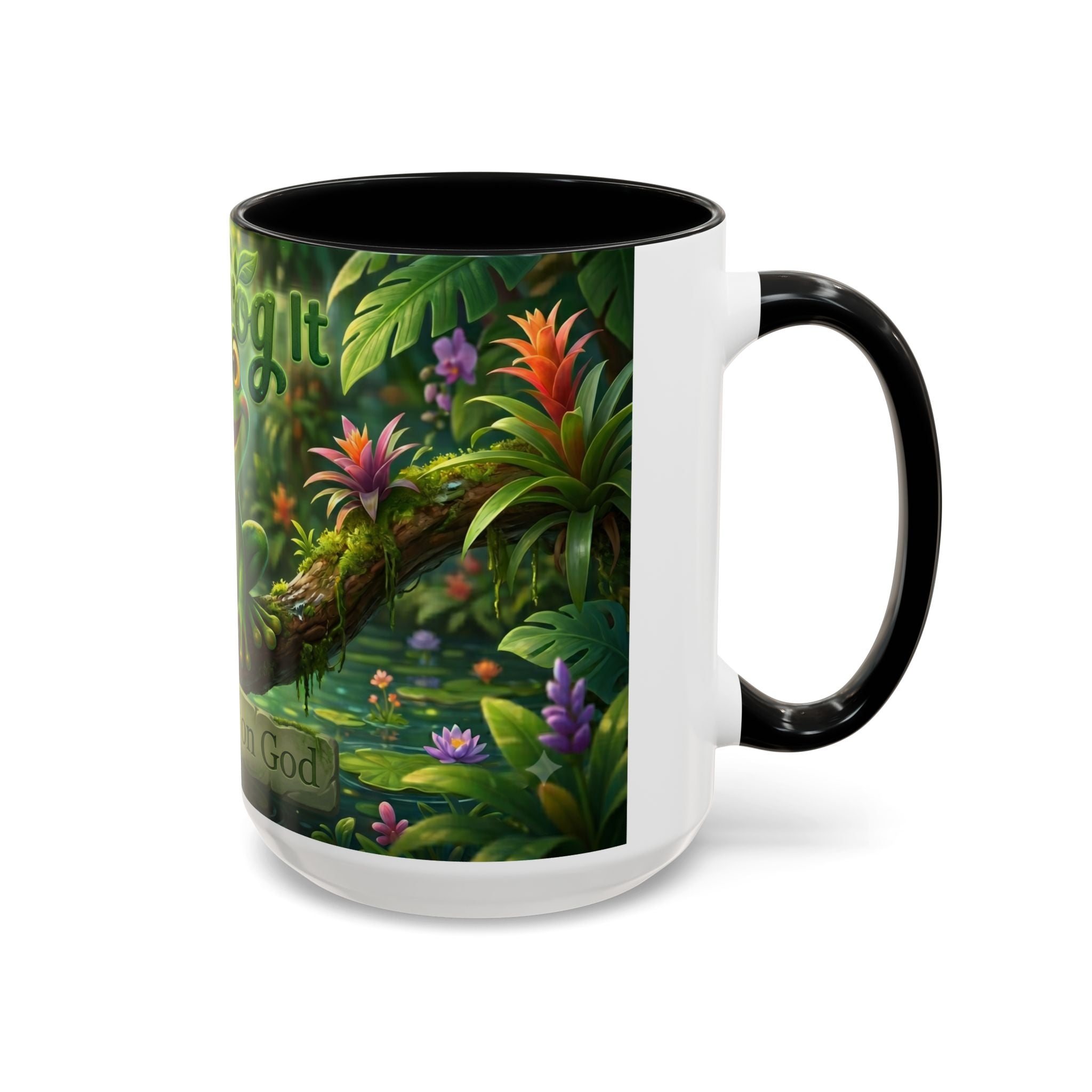 Just Frog It Coffee Mug — Faith-Inspired Cute Frog Accent Mug (11/15oz)
