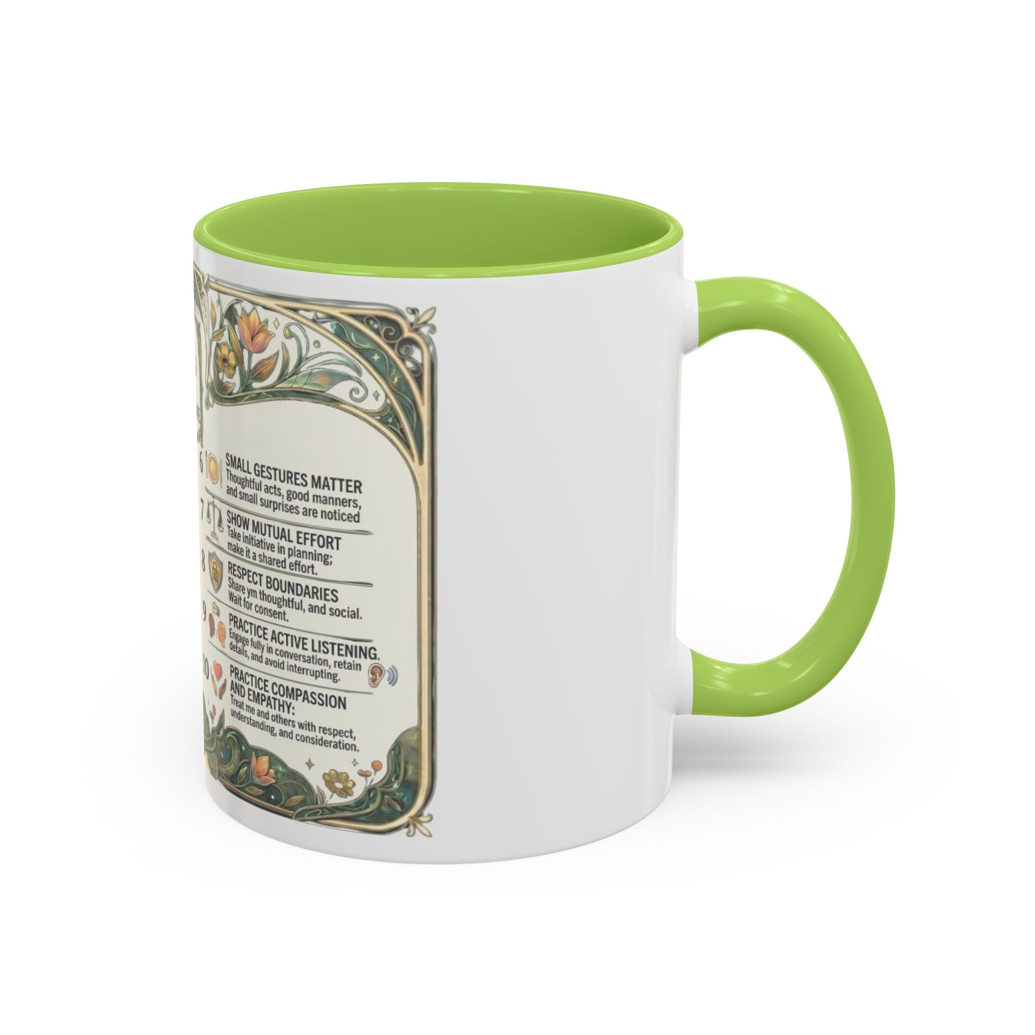 Accent Mug — '10 Rules for Dating Me' Decorative Coffee Cup