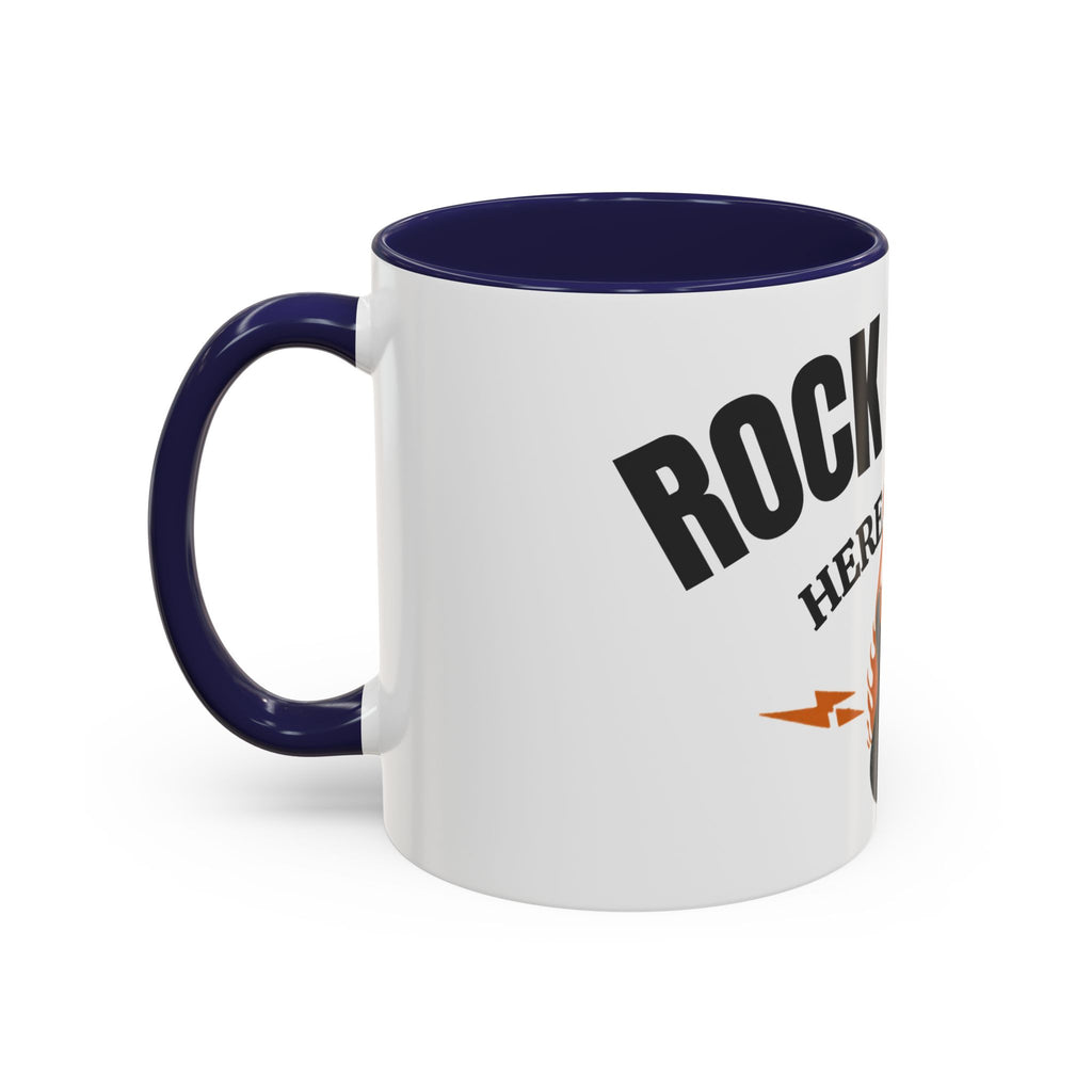 Rock & Roll Coffee Mug – "Here to Stay" Accent Ceramic Mug (11/15oz)