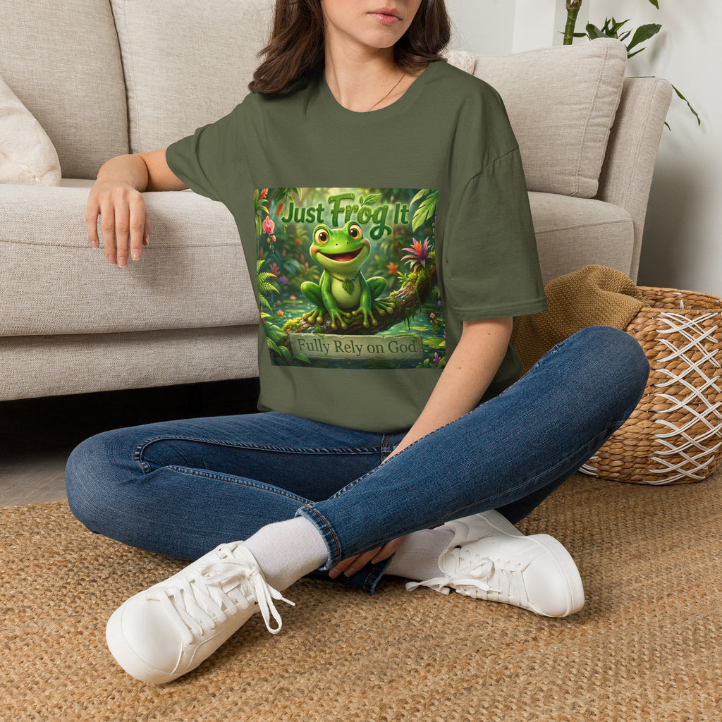 Just Frog It T-Shirt — Cute Frog Graphic Tee ("Just Frog It")