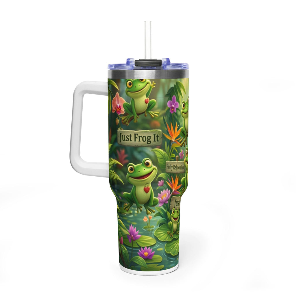 40oz Frog Tumbler – 'Just Frog It' Thermal Travel Cup