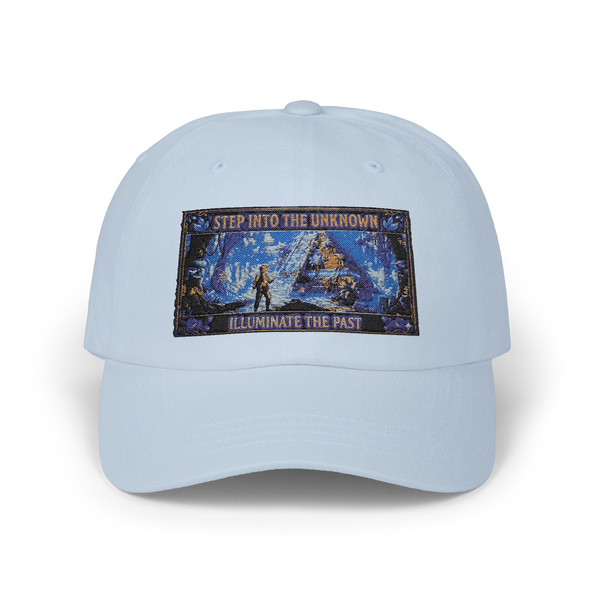 Dad Cap – 'Step Into the Unknown, Eliminate the Past' Adventure Embroidered Hat