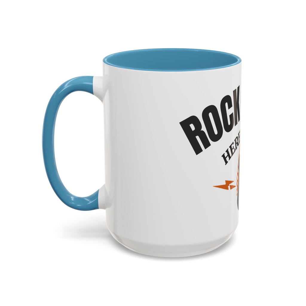 Rock & Roll Coffee Mug – "Here to Stay" Accent Ceramic Mug (11/15oz)