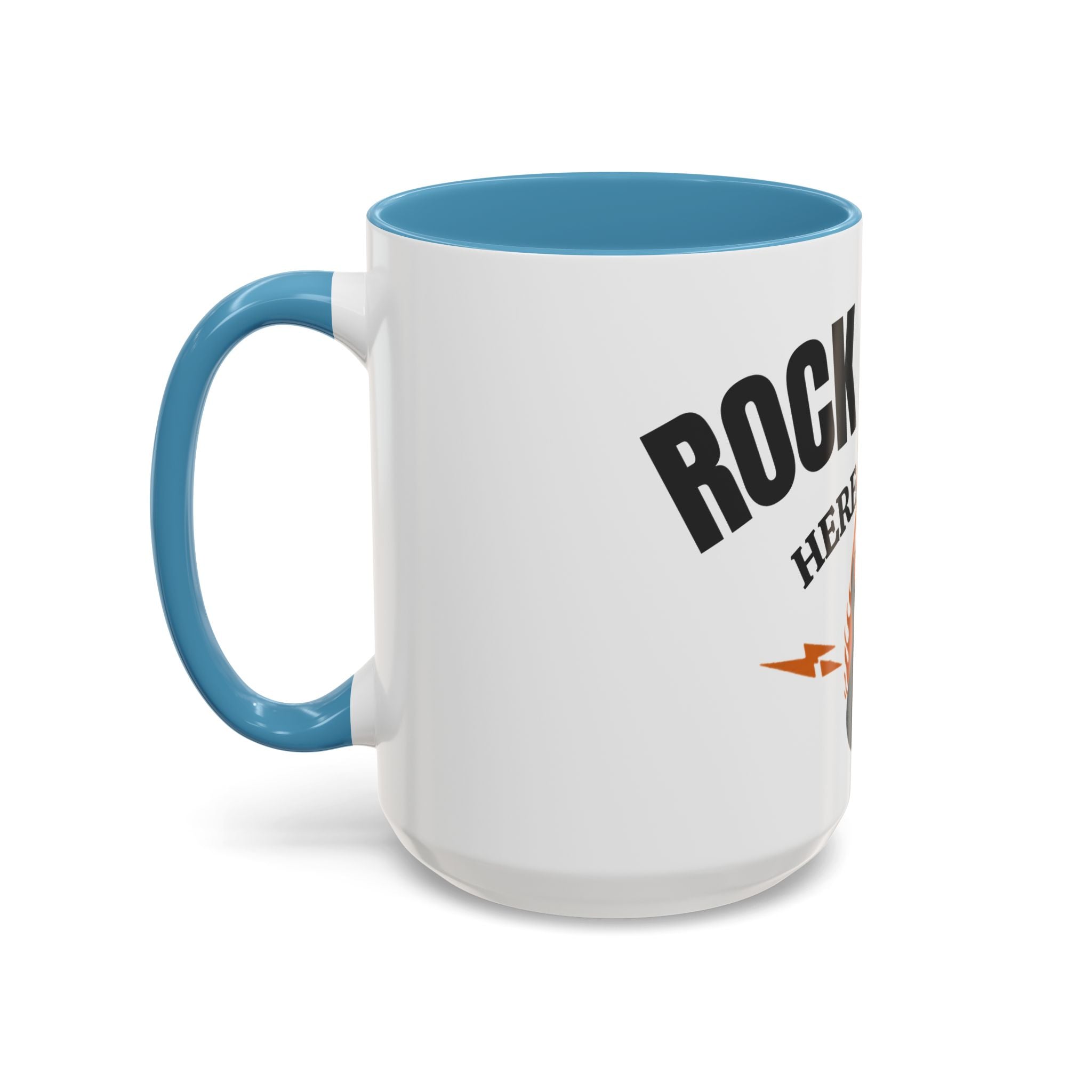 Rock & Roll Coffee Mug – "Here to Stay" Accent Ceramic Mug (11/15oz)
