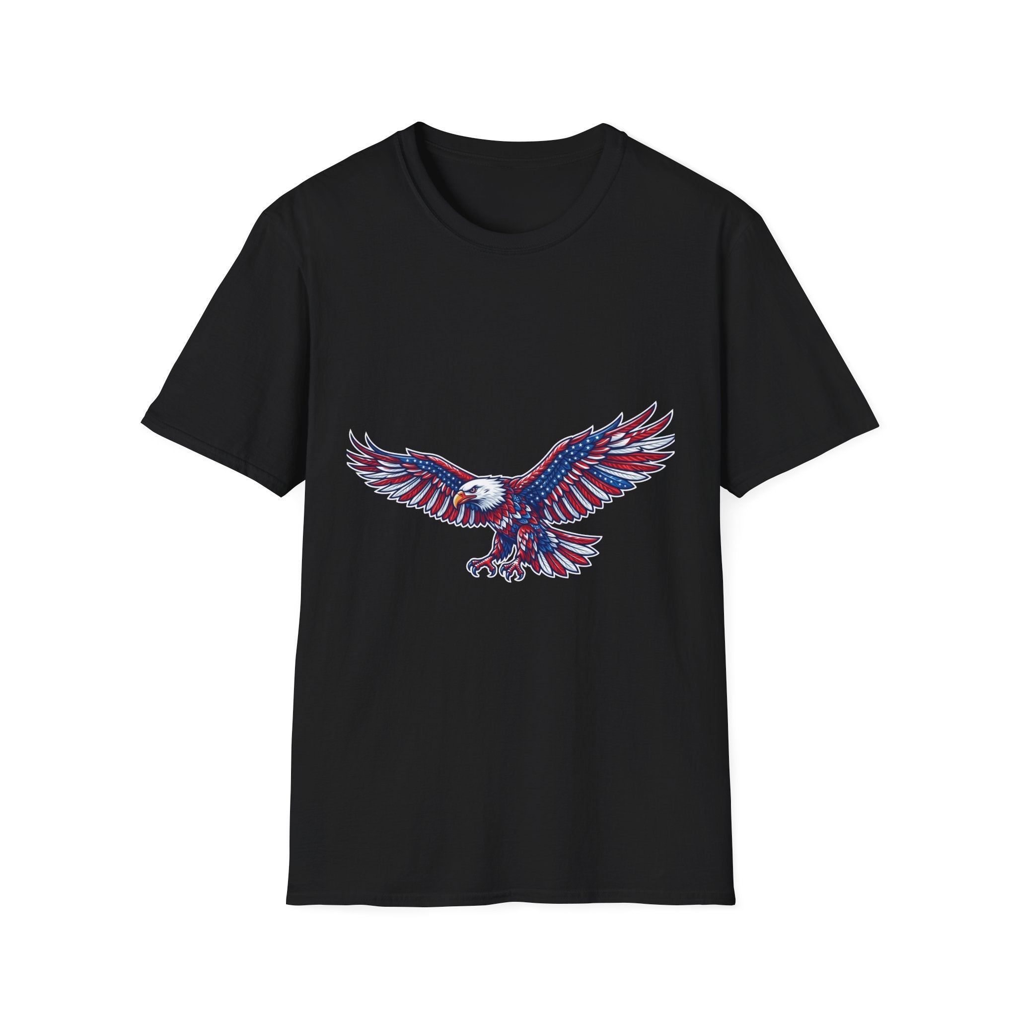 Patriotic Eagle T-Shirt — Red White & Blue Flying Eagle Tee
