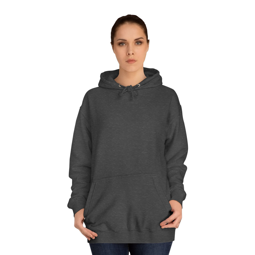 College Hoodie — Retro Sticky Notes Back Print, Cute Study Vibes