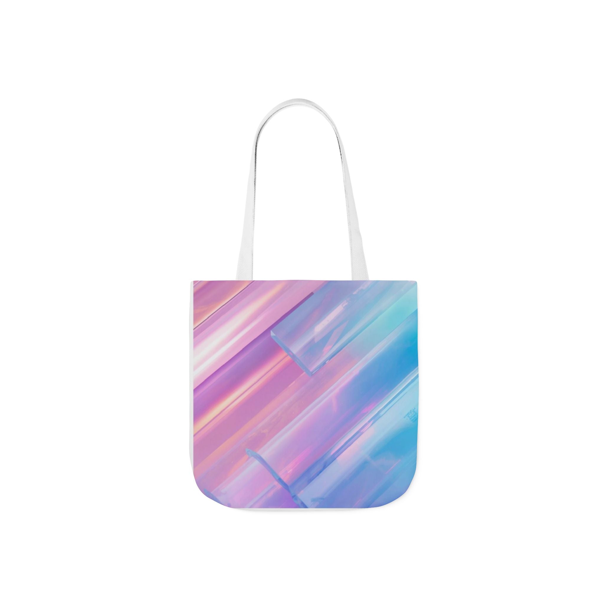 Pastel Brushstroke Canvas Tote — Colorful Abstract Shoulder Bag