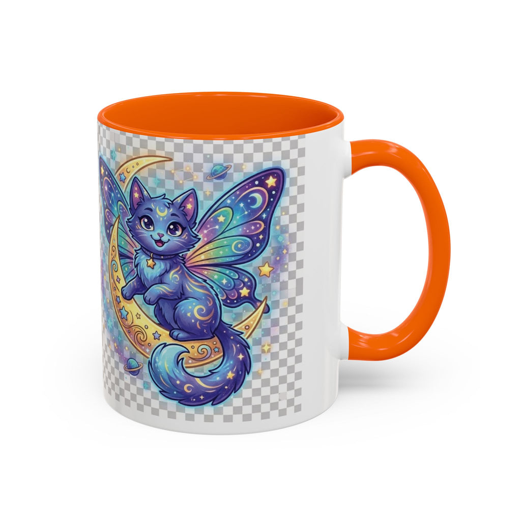 Magic Moon Cat Accent Mug — Cute Fantasy Butterfly Kitty Coffee Cup (11/15oz)