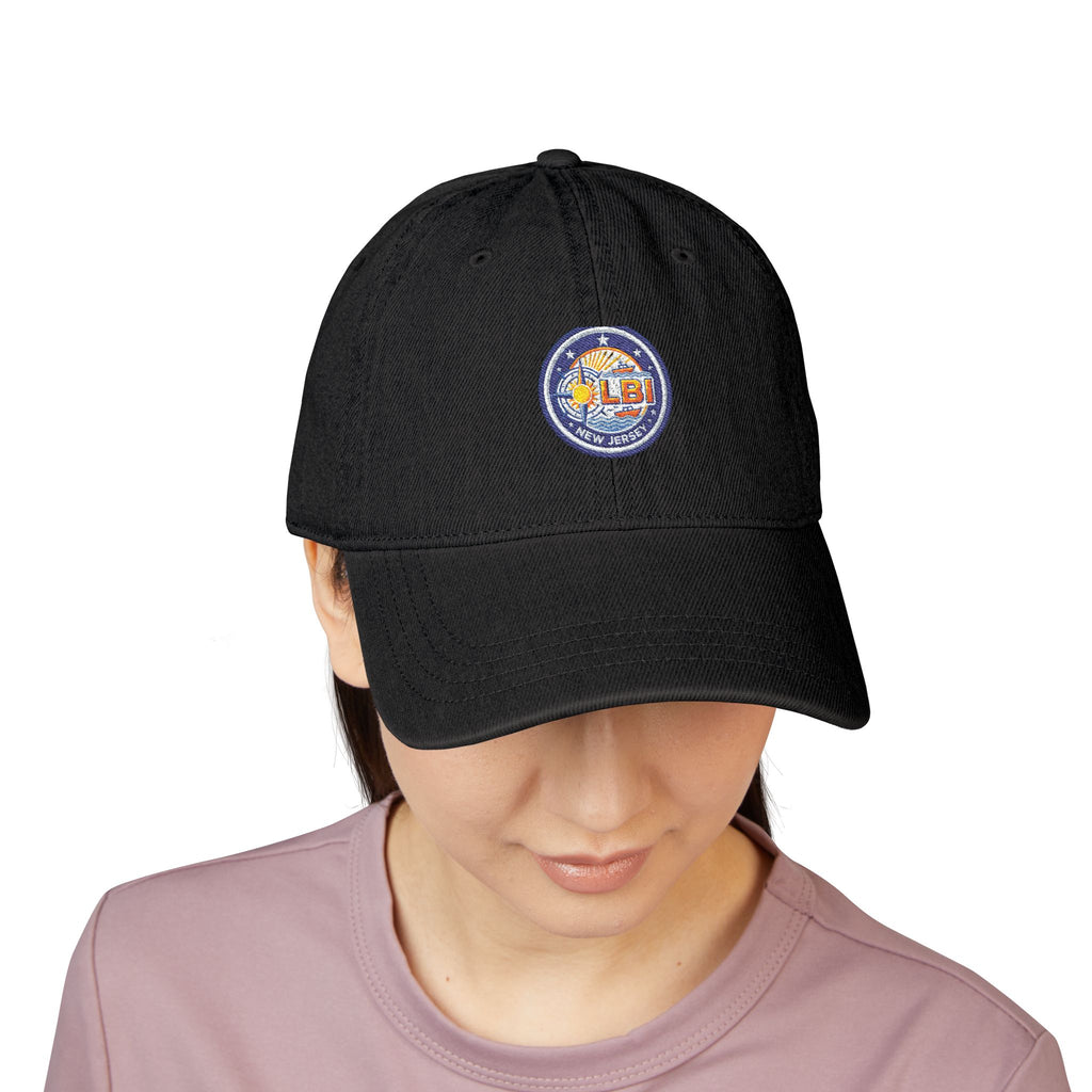 Embroidered 'LBJ' Retro Patch Denim Hat — Vintage Baseball Cap