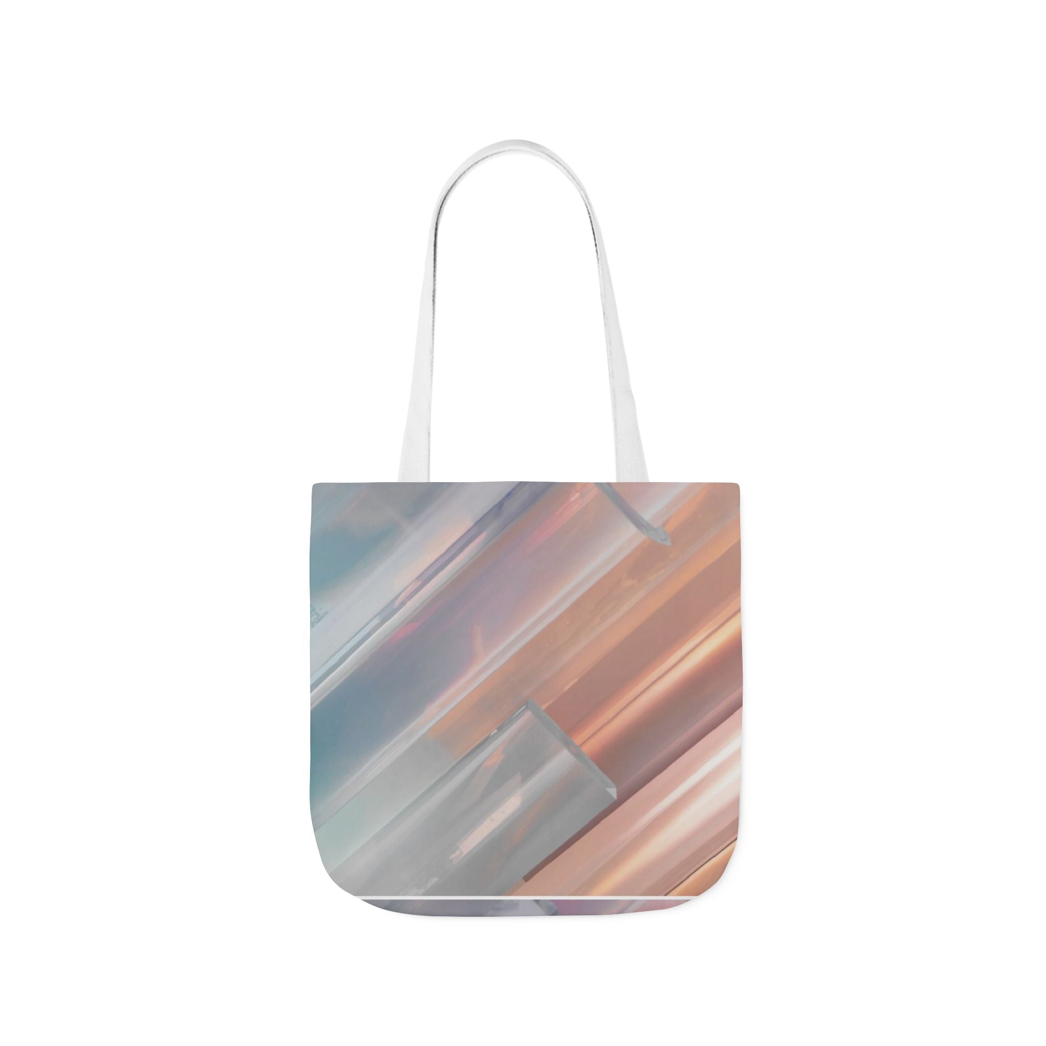 Abstract Pastel Brushstroke Canvas Tote — Artistic Watercolor Shoulder Bag