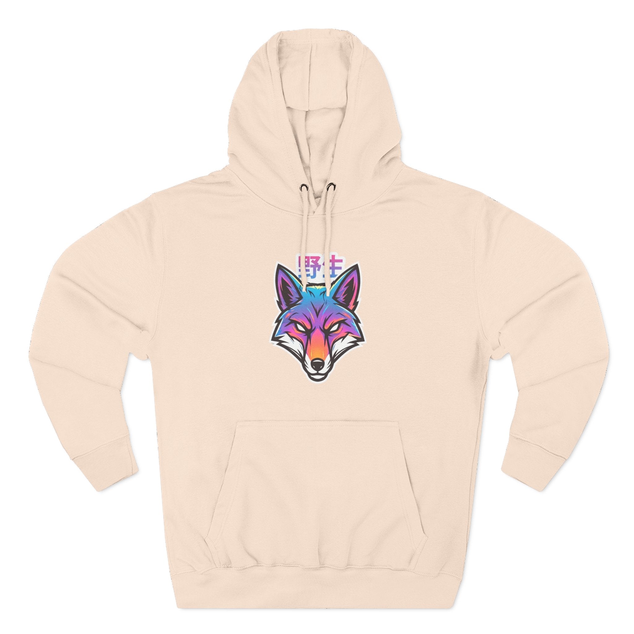 Neon Fox Hoodie — Vibrant Rainbow Fox Head Pullover