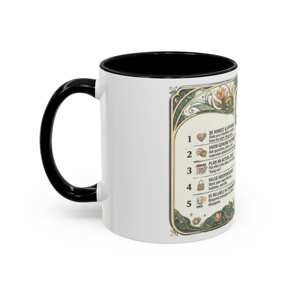 Accent Mug — '10 Rules for Dating Me' Decorative Coffee Cup