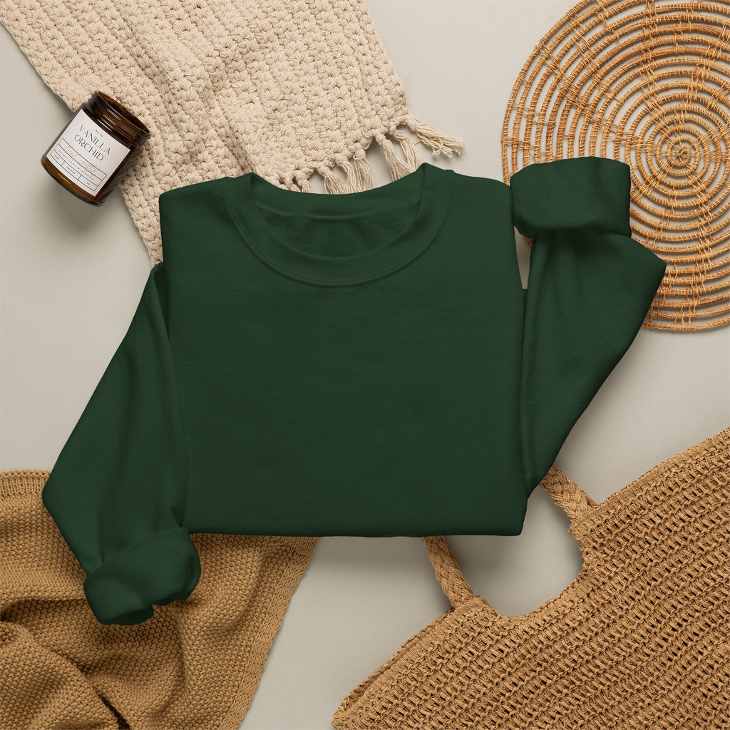 Crewneck Sweatshirt — Back Graphic Positive Notes Design ("A Place For Everyone Here")