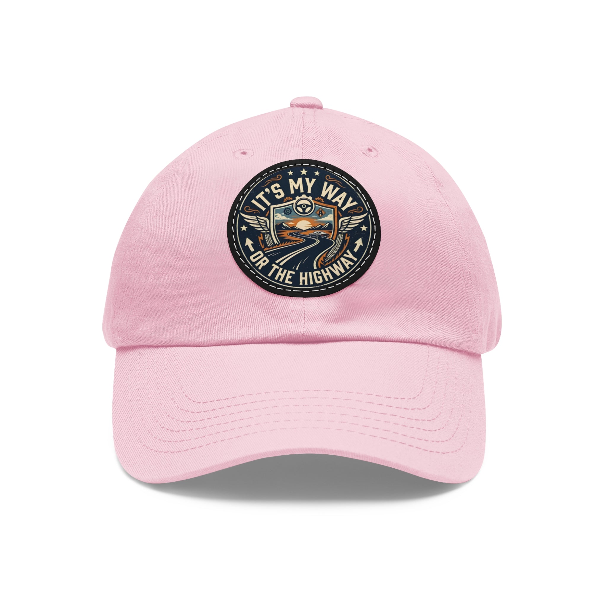 Trucker Dad Hat — 'It's My Way or the Highway' Leather Patch Cap