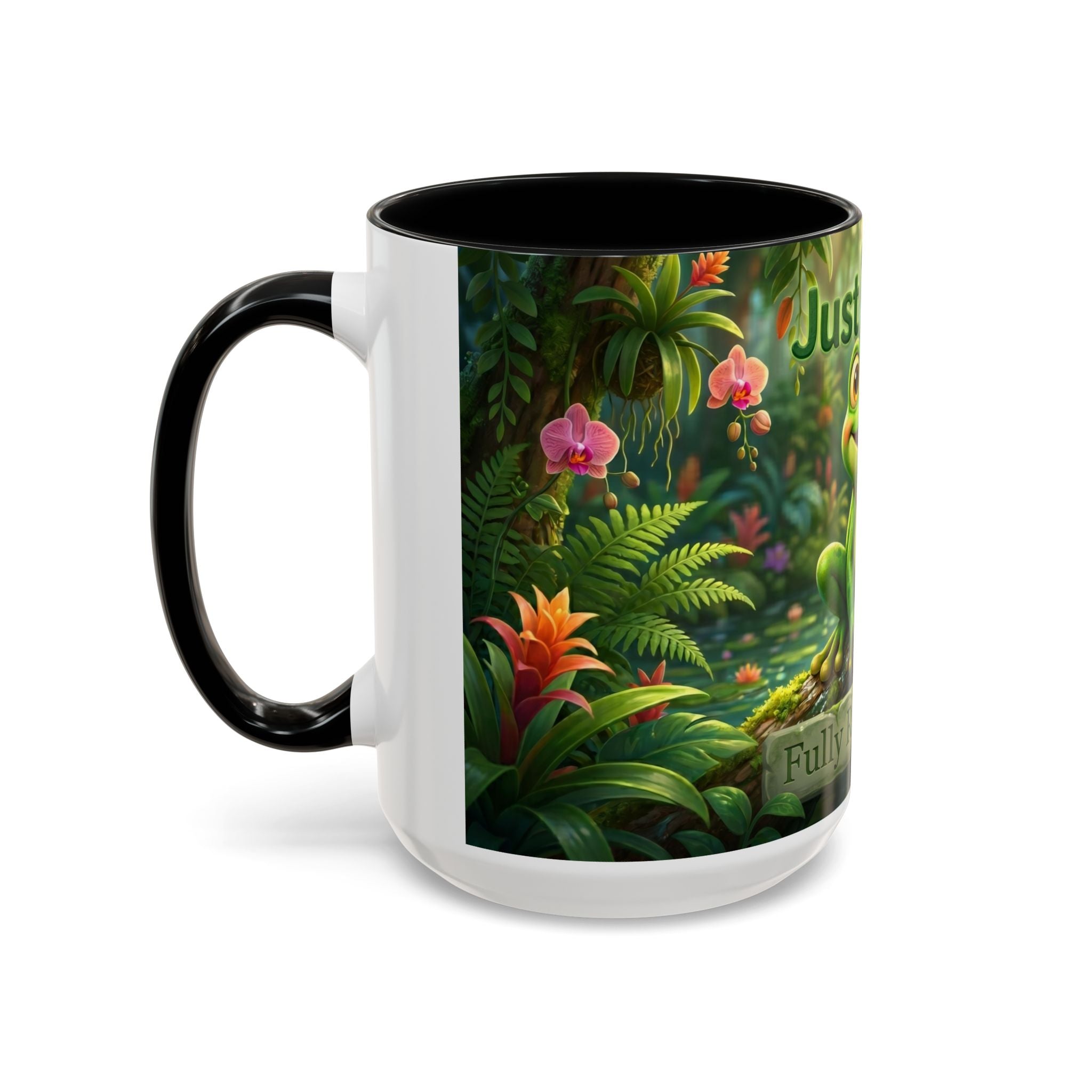 Just Frog It Coffee Mug — Faith-Inspired Cute Frog Accent Mug (11/15oz)