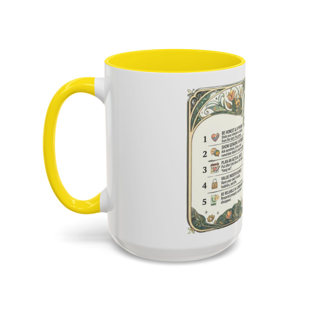 Accent Mug — '10 Rules for Dating Me' Decorative Coffee Cup
