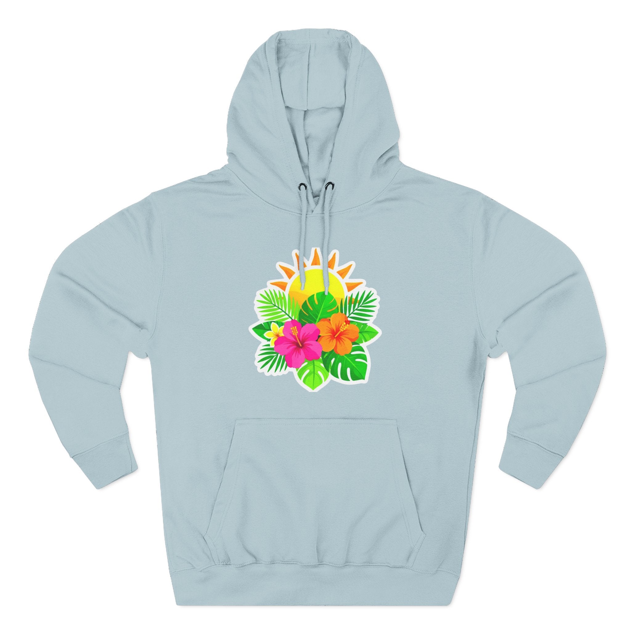 Tropical Hibiscus Hoodie — Sun & Palm Floral Pullover