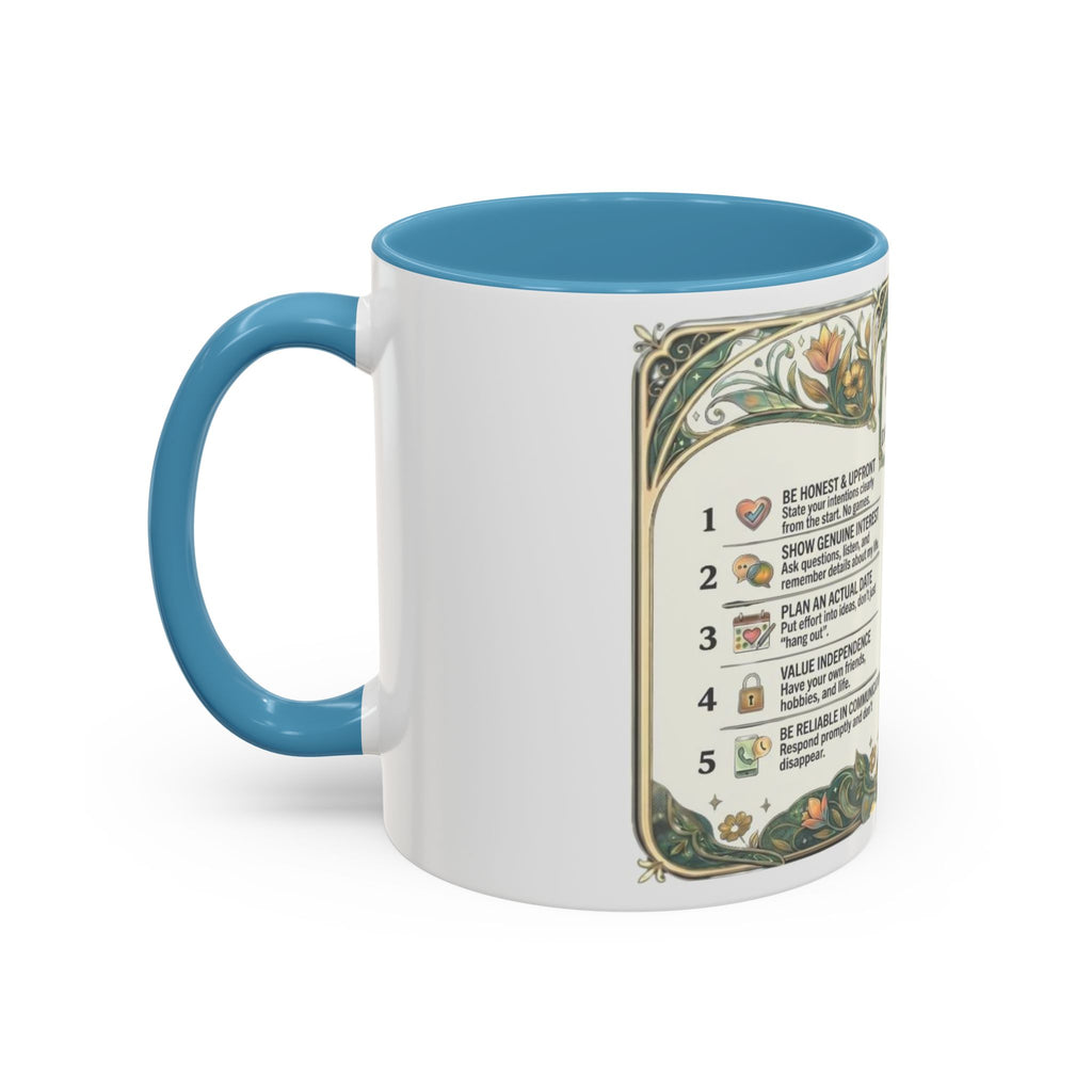 Accent Mug — '10 Rules for Dating Me' Decorative Coffee Cup