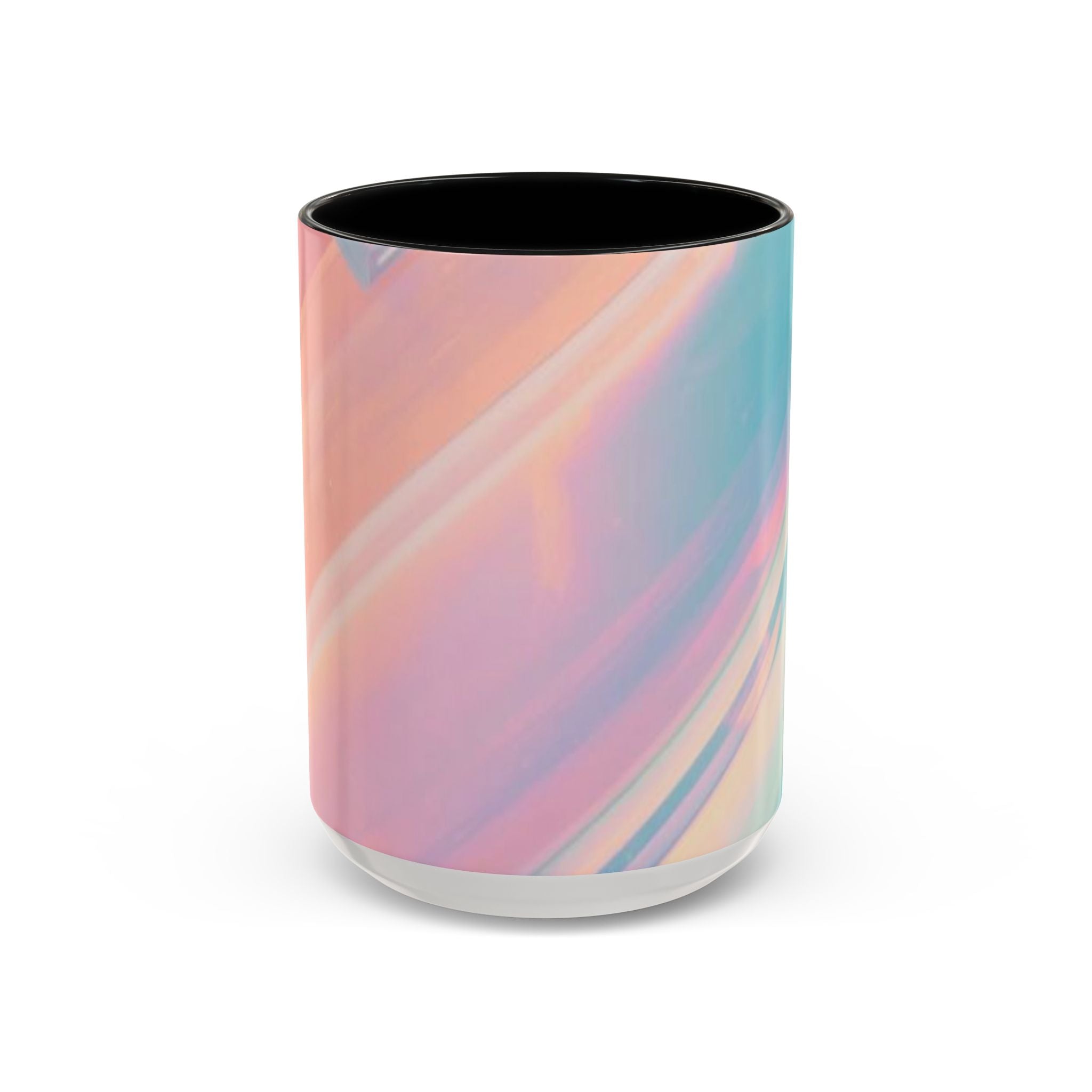 Pastel Marble Accent Coffee Mug – Iridescent Swirl 11/15oz