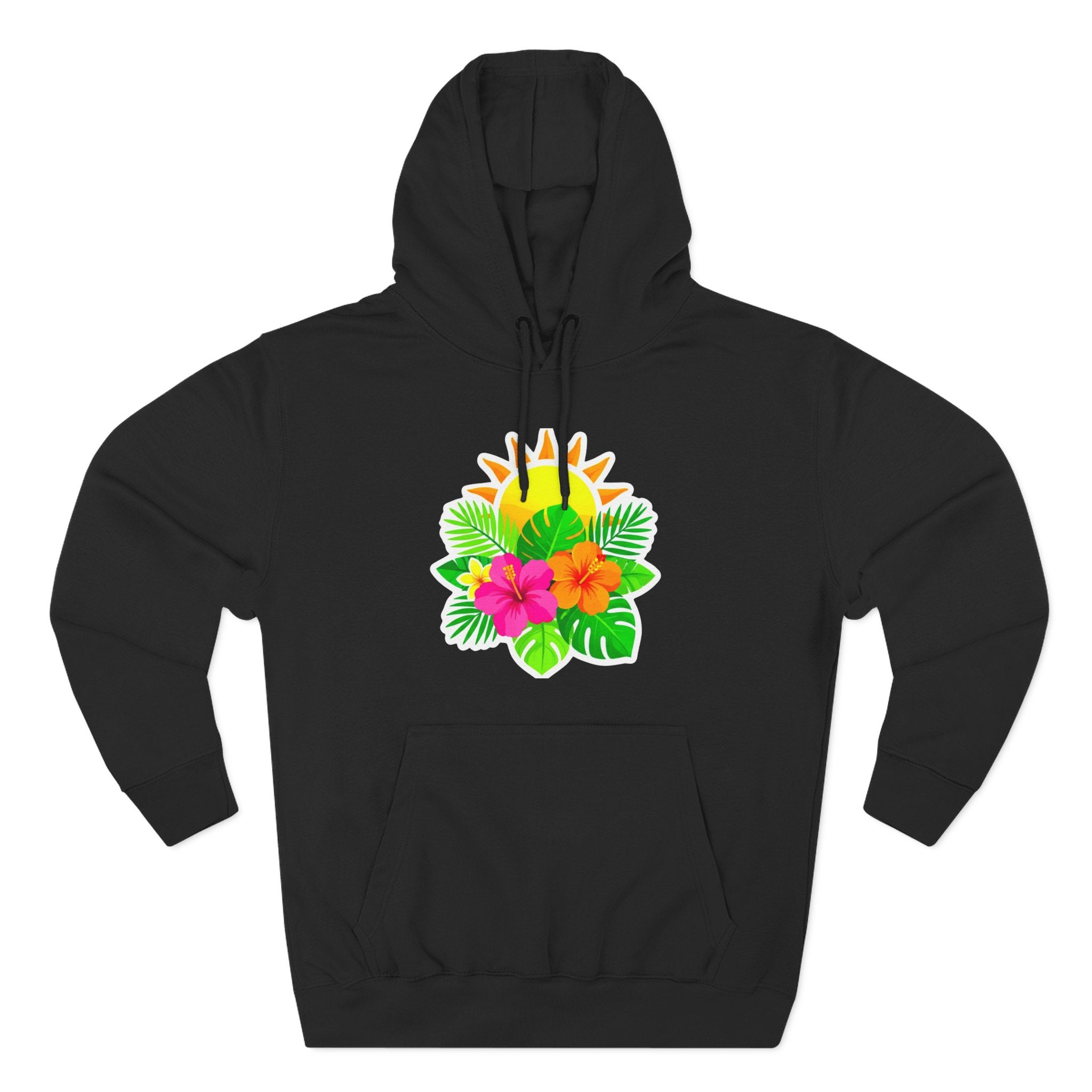 Tropical Hibiscus Hoodie — Sun & Palm Floral Pullover