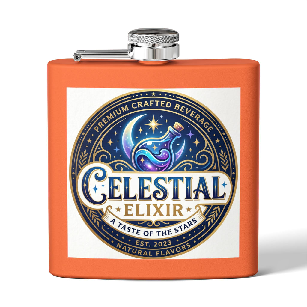 Flask — Celestial Elixir Stainless Steel 6oz Hip Flask