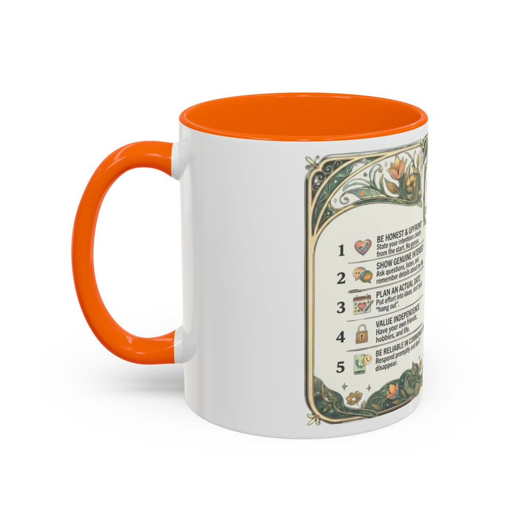 Accent Mug — '10 Rules for Dating Me' Decorative Coffee Cup