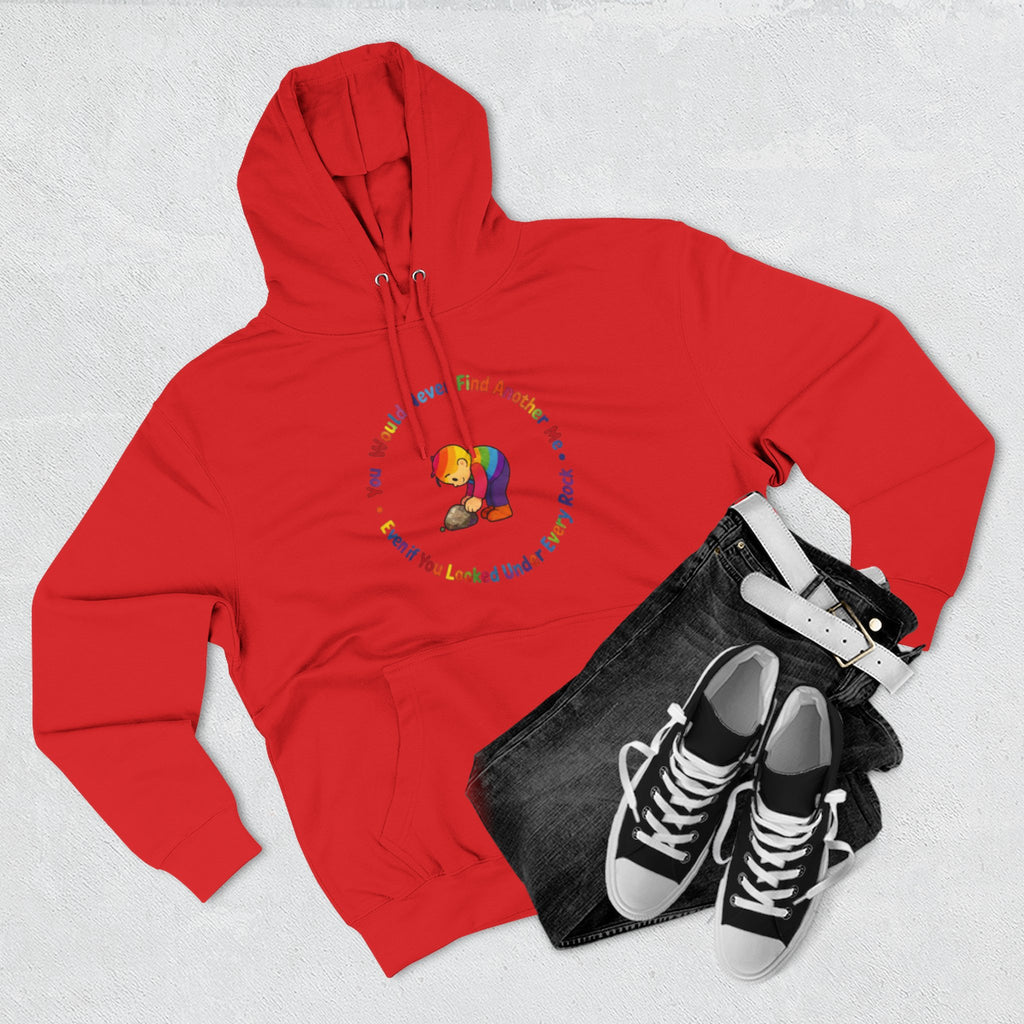 Rainbow Sloth Hoodie — “If You Wouldn’t Find Anyone, You’d Be Looked Under Every Rock” Cozy Graphic Pullover