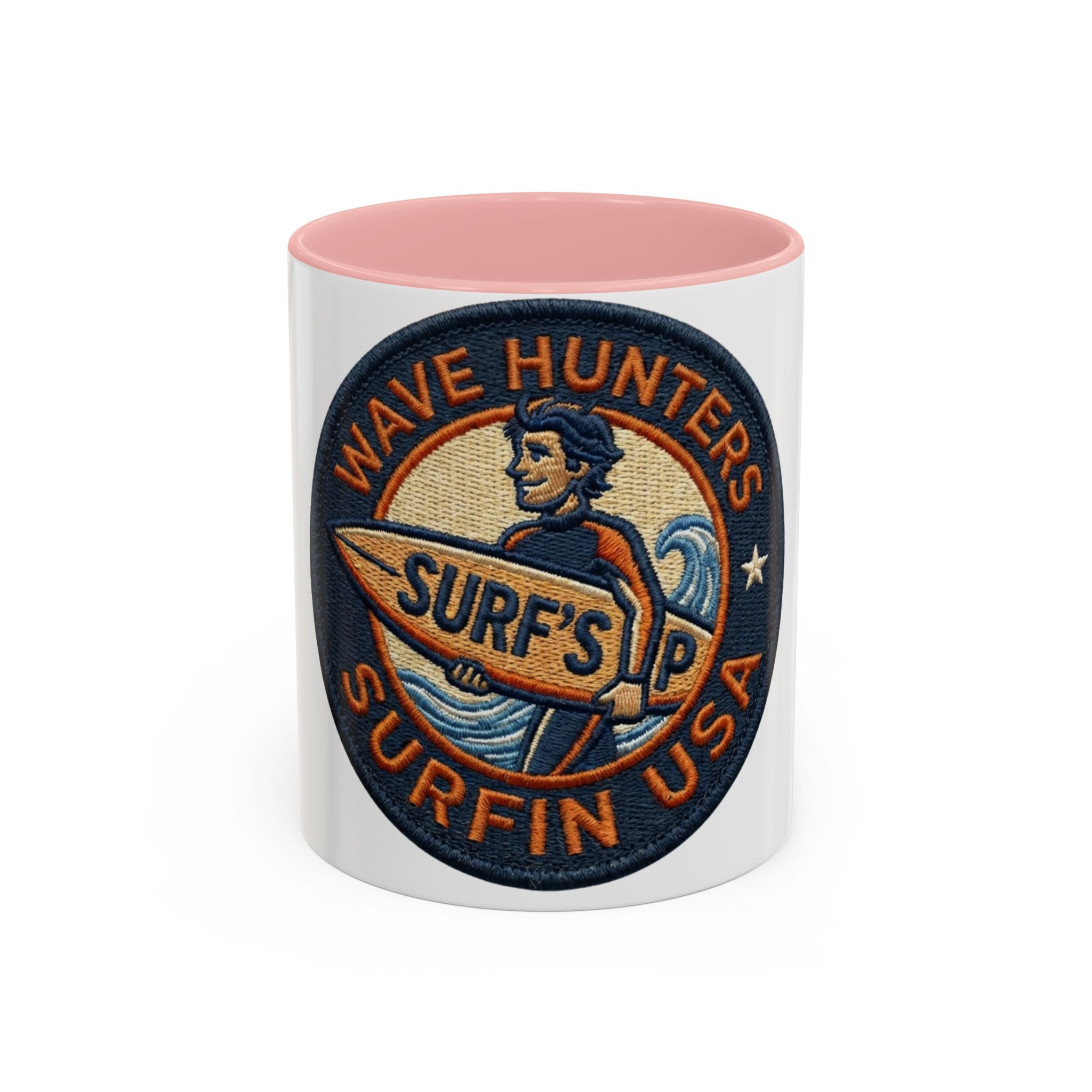 Surf's Up Wave Hunters Coffee Mug — Retro Surfin' USA Accent Mug