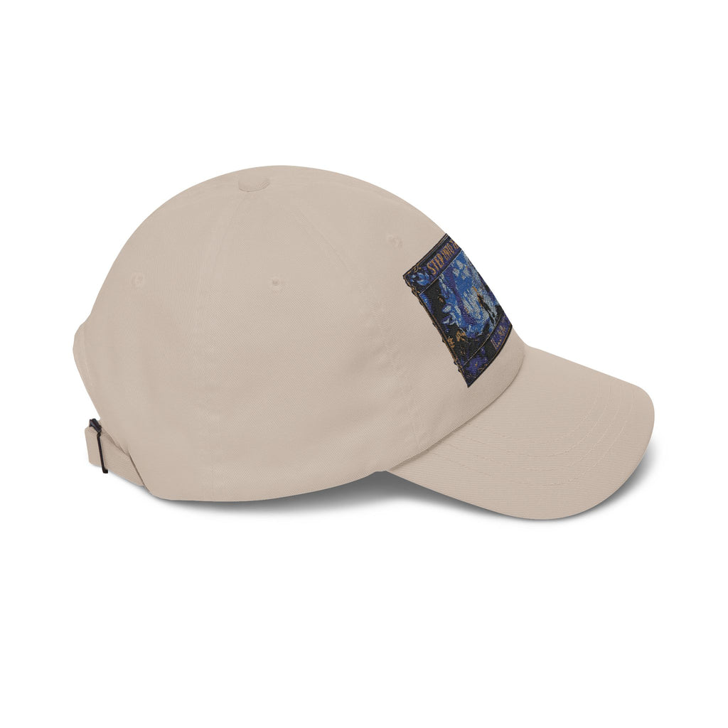 Dad Cap – 'Step Into the Unknown, Eliminate the Past' Adventure Embroidered Hat